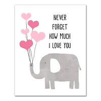 Never Forget How Much I Love You Canvas Wall Art