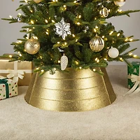 Glitzhome® 2ft. Gold Glitter Metal Tree Collar