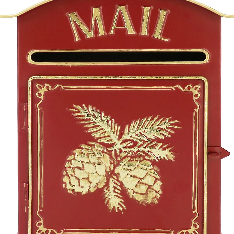 12.5" Decorative Metal Pine & Pinecone Mailbox by Ashland®