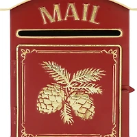 12.5" Decorative Metal Pine & Pinecone Mailbox by Ashland®