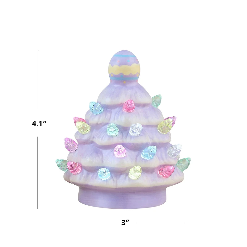 Mr. Cottontail 4" Ceramic Easter Trees Set