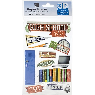 Paper House® High School 3D Stickers