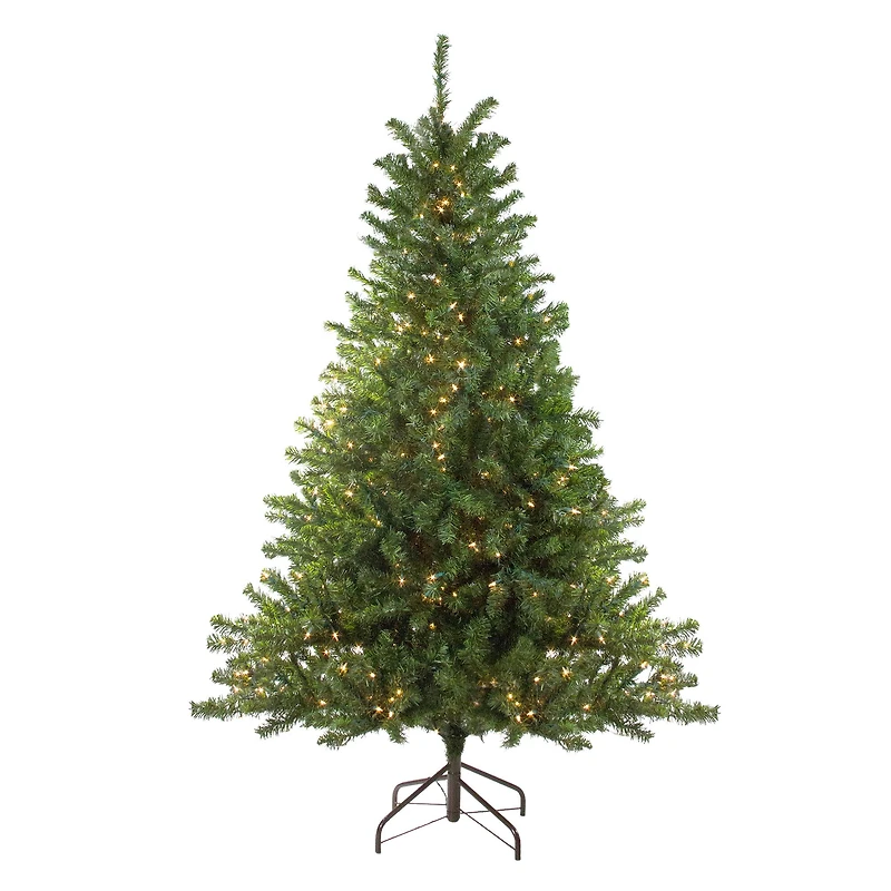 8ft. Pre-Lit Medium Canadian Pine Artificial Christmas Tree, Clear Lights