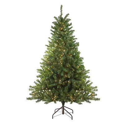8ft. Pre-Lit Medium Canadian Pine Artificial Christmas Tree, Clear Lights