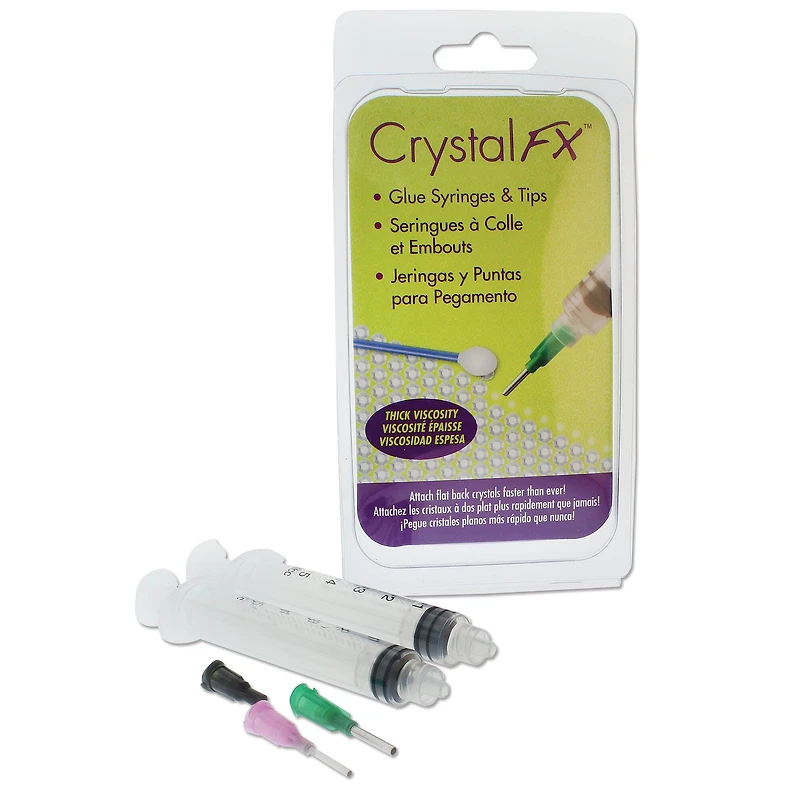 The Beadsmith® Crystal FX™ Thick Viscosity Glue Syringe & Tip Set