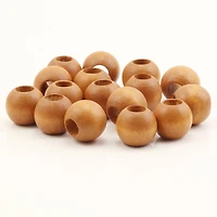 12 Packs: 16 ct. (192 total) Maple Round Wood Beads, 20mm by Loops & Threads®