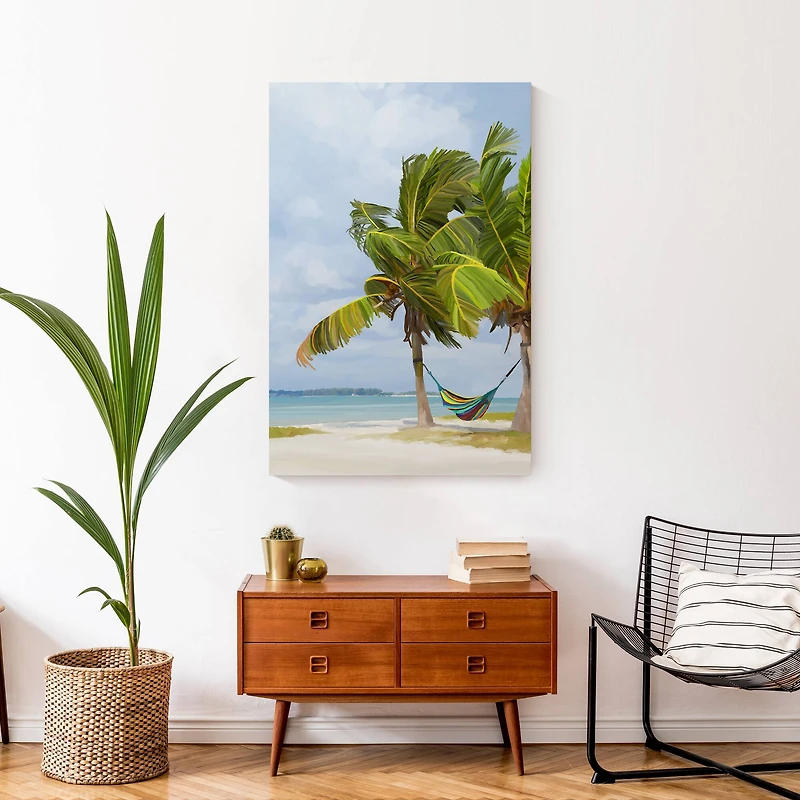 Hammock In The Wind 24" x 36" Canvas Wall Art