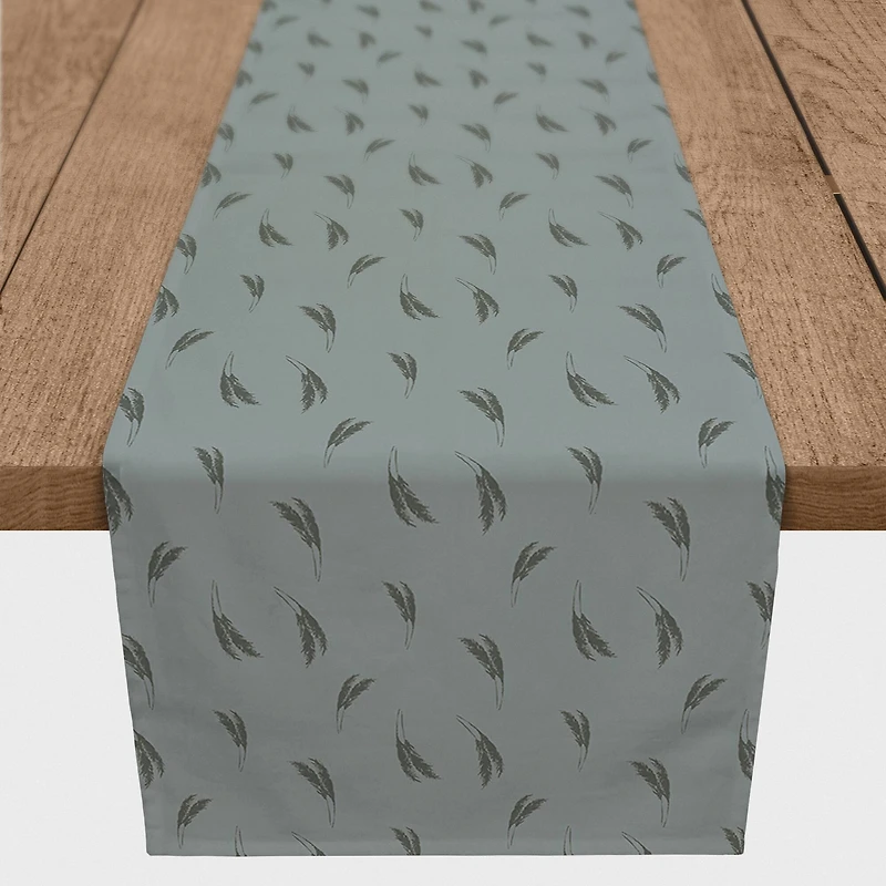 72" Feather Grass Cotton Twill Runner