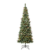 7.5ft. Pre-Lit Slim Cullen Fir Artificial Christmas Tree, Warm White LED Lights