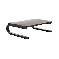 Mind Reader Brown Wood Top Monitor Stand Organizer