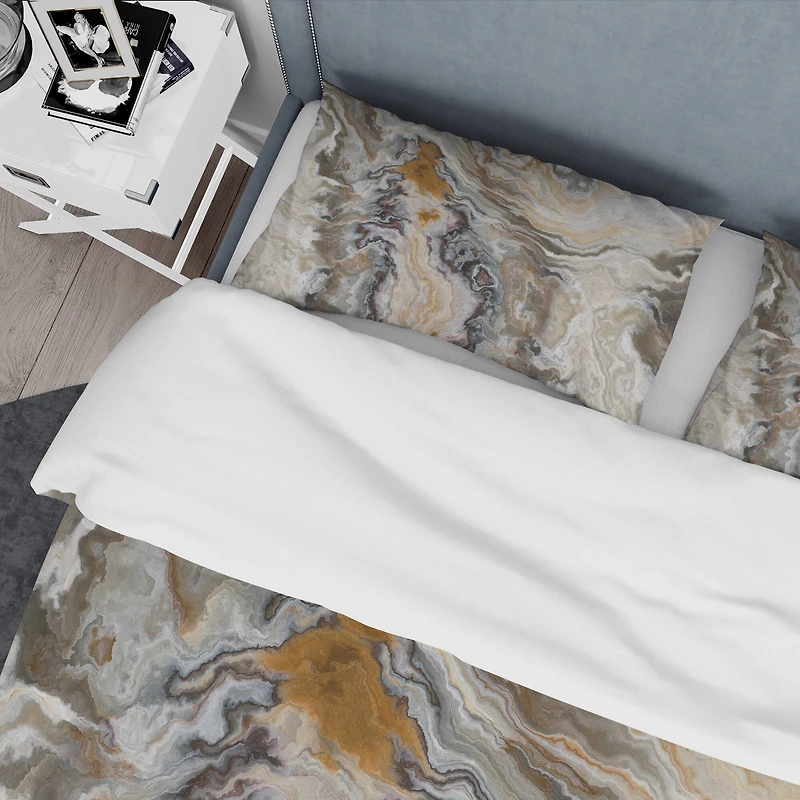 Designart Onyx Detail Composition Mid-Century Modern Duvet Cover Set