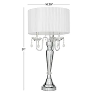 Silver Metal Table Lamp 16" x 16" x 31