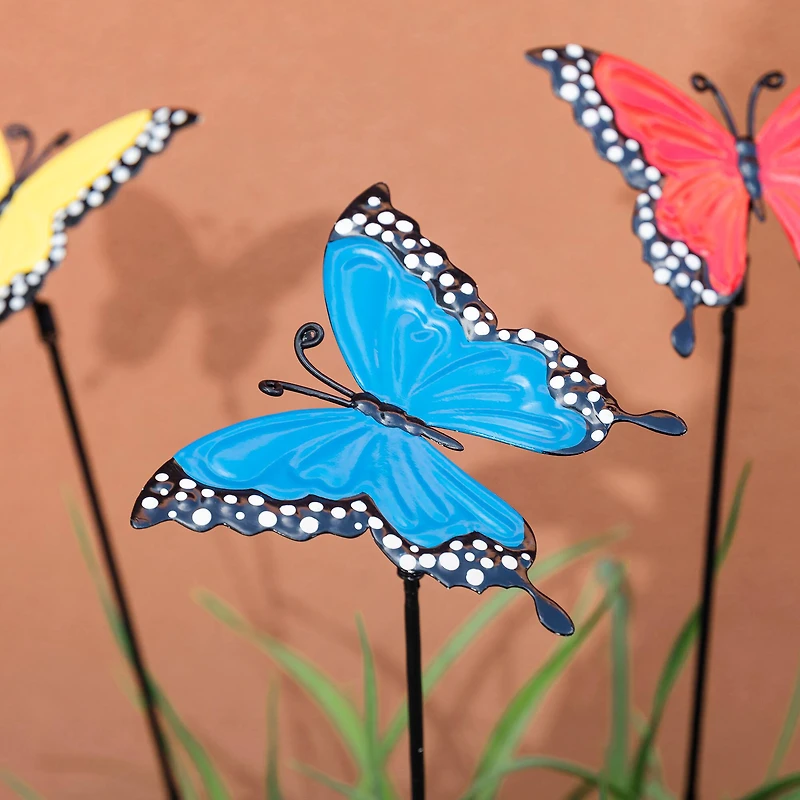 Glitzhome® 22" Metal Butterfly Picks, 3ct.