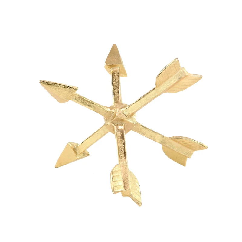 12" Gold Aluminum Glam Arrow Sculpture