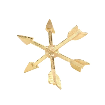 12" Gold Aluminum Glam Arrow Sculpture