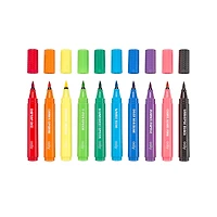 OOLY Big Bright Brush Easy Grip Jumbo Brush Tip Markers, 10ct.