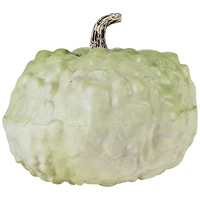 7.5" Green Textured Pumpkin Tabletop Décor