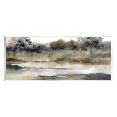 Stupell Industries Trees By Lakeside Landscape Wall Plaque Art