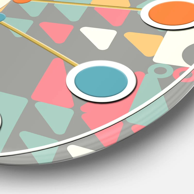 Designart 'Retro Abstract Design V Mid-Century Modern Wall Clock