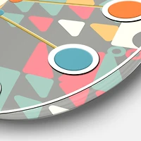 Designart 'Retro Abstract Design V Mid-Century Modern Wall Clock