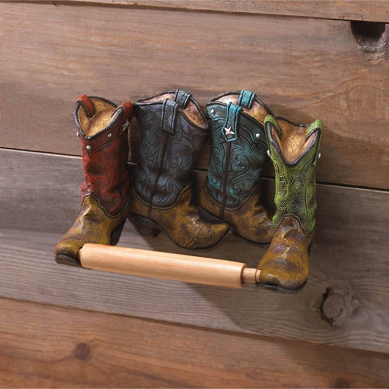 8.5" Cowboy Boots Toilet Paper Holder