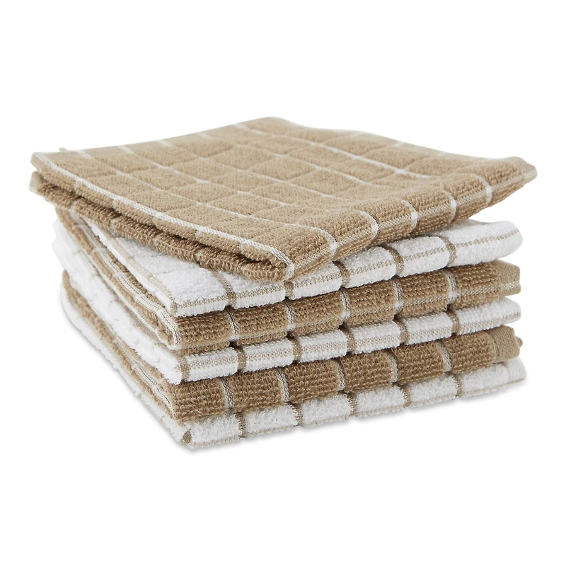 DII® Stone Combo Windowpane Dishcloths, 6ct.