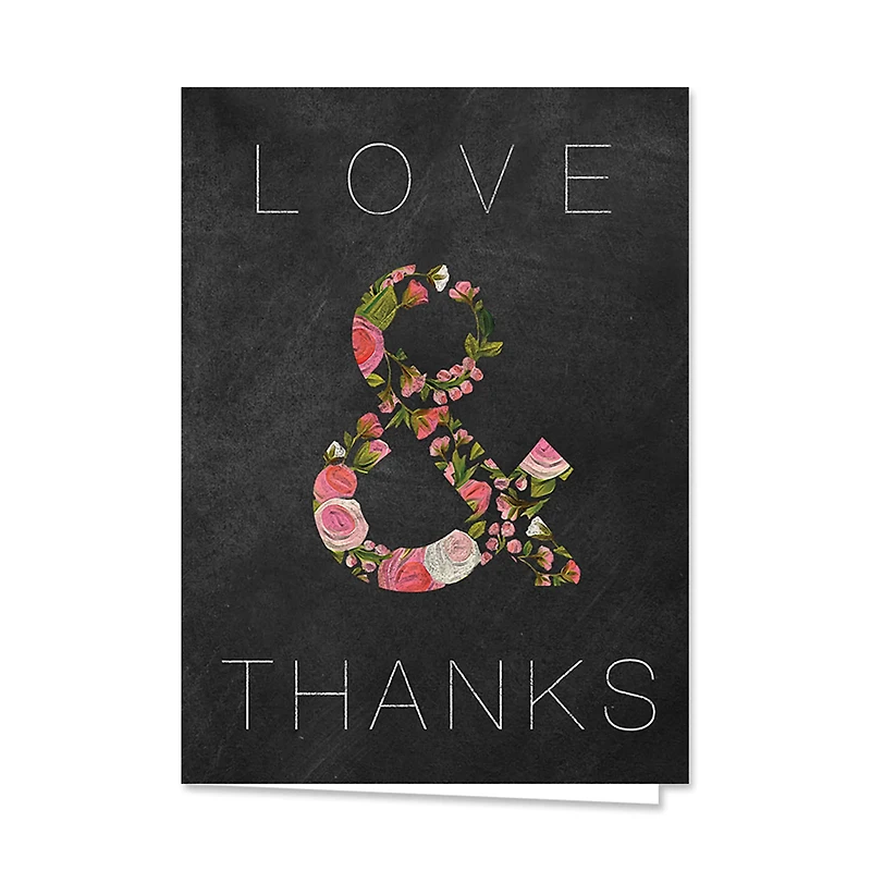 Hortense B. Hewitt Co. Chalkboard Floral Thank You Cards