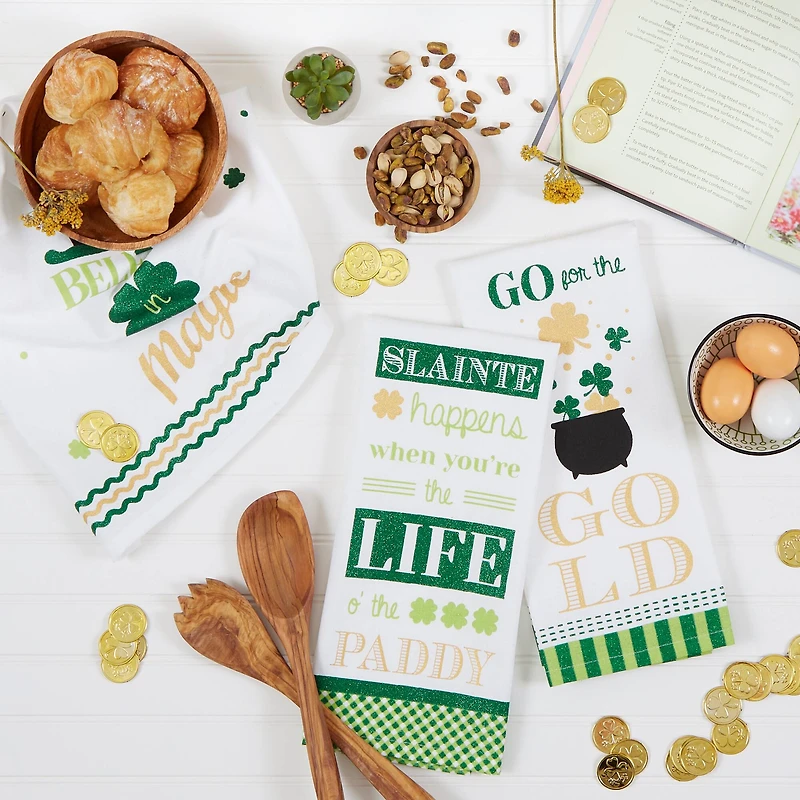 DII® St. Paddy's Gold Dishtowel Set