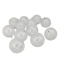 12ct. 4" Clear Shatterproof Shiny Christmas Ball Ornaments