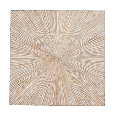 Brown Pine Contemporary Abstract Wall Decor, 48" x 2" x 48"