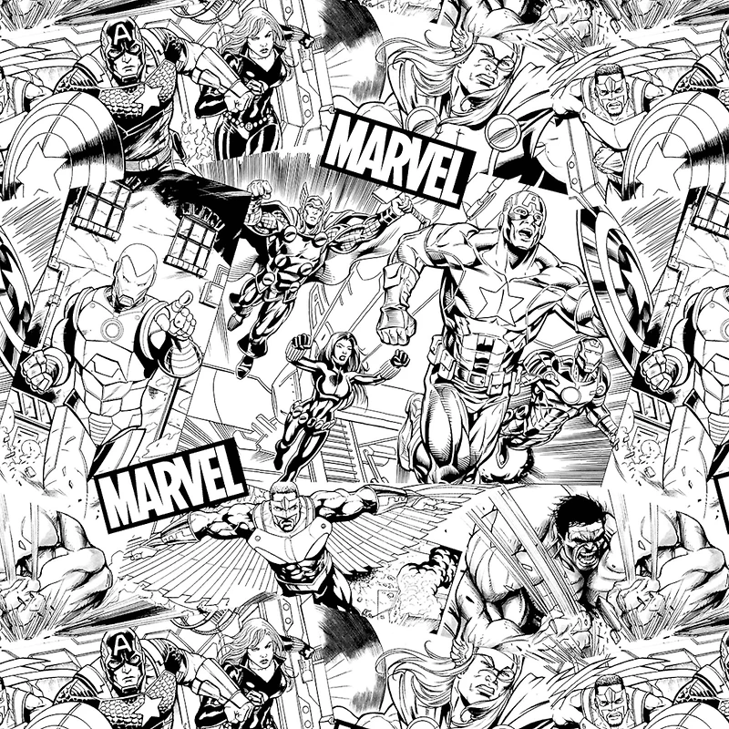 Marvel® Avengers Sketch Cotton Fabric 