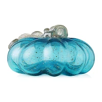 Glitzhome® Short Glass Pumpkin, Blue