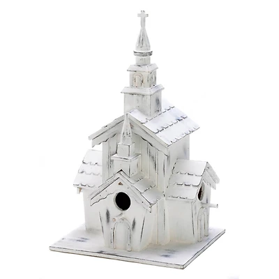 12.75" Little White Chapel Birdhouse