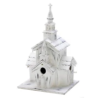 12.75" Little White Chapel Birdhouse