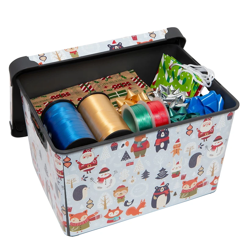 Simplify Woodland Winter Storage Tote Bin