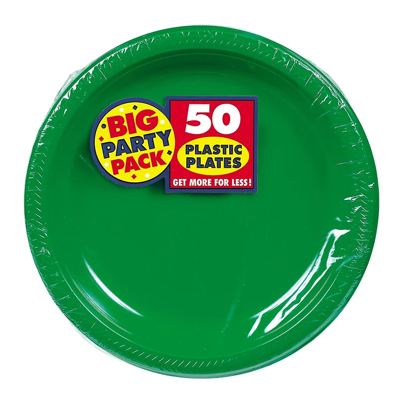 7" Round Plastic Plates, 100ct.