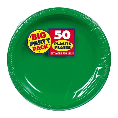 7" Round Plastic Plates, 100ct.