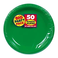 7" Round Plastic Plates, 100ct.