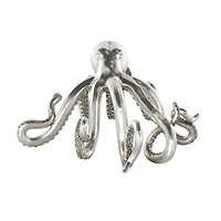 21.5" Silver Laying Octopus Sculpture