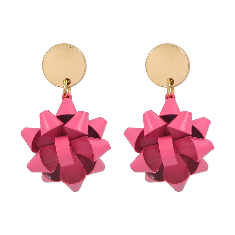 Pink Gift Bow Earrings by Celebrate It™