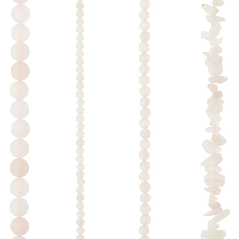 Rose Quartz Semi-Precious Beads Value Pack by Bead Landing™