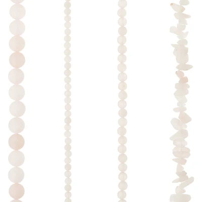 Rose Quartz Semi-Precious Beads Value Pack by Bead Landing™