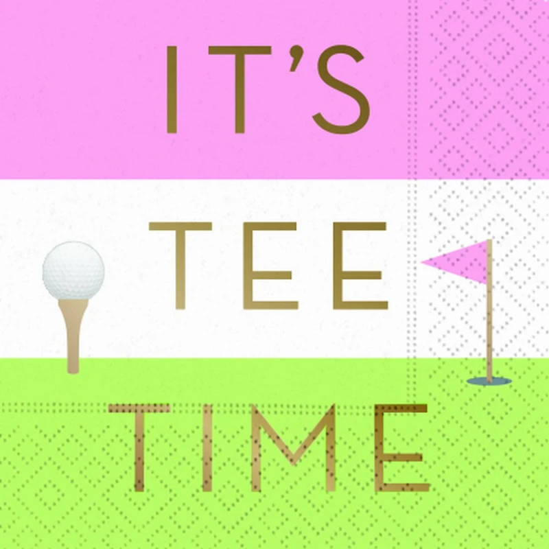 JAM Paper It's Tee Time Cocktail Napkins, 40ct.
