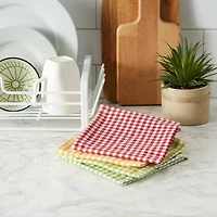 DII® Pea Patch Check Heavyweight Dishcloths, 4ct.