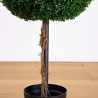 8ft. UV Resistant Artificial Triple Ball Boxwood Topiary Tree (Indoor/Outdoor)