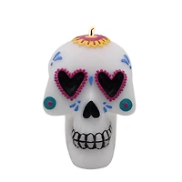 4.6" Day of the Dead Skull-Shaped Unscented Candle by Ashland®