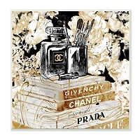 Stupell Industries Black & Gold Glam Designer Accessories Wall Plaque