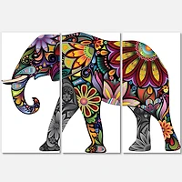 Designart - Yellow Cheerful Elephant