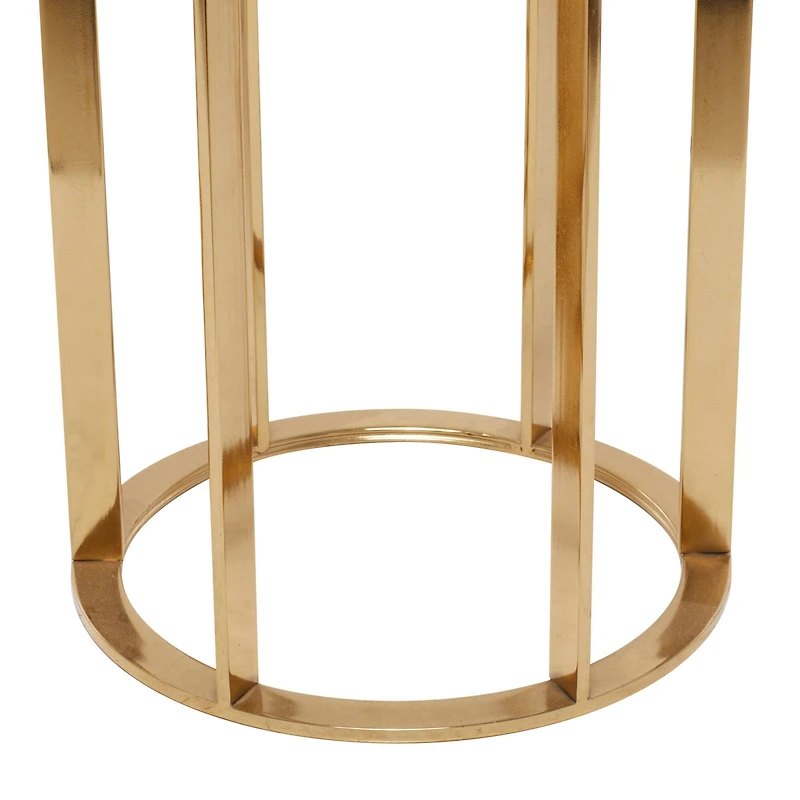 16" Gold Iron Contemporary Accent Table Set