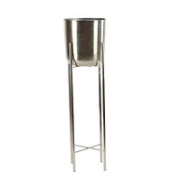 CosmoLiving by Cosmopolitan Silver Metal Tall Glam Planter Set